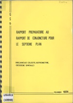OCA NI 010848 W206 GS5 RAPPORT PREPARATOIRE V PLAN 1974
