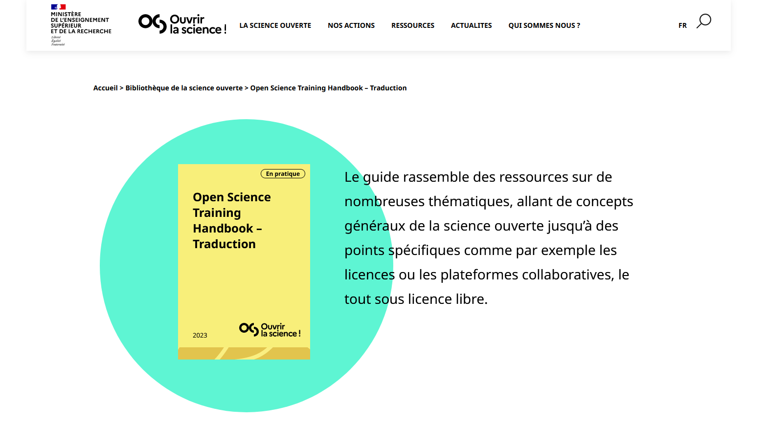 PUBLIER2023 71 COSO OPEN SCIENCE TRAINING